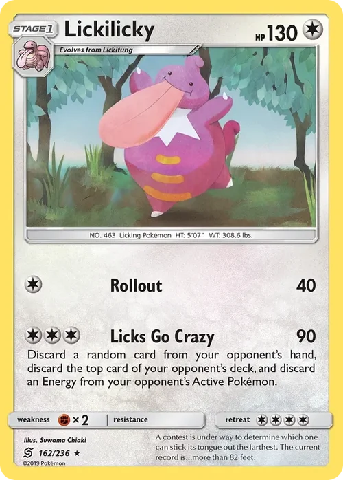 162/236 Lickilicky Rare Pokemon Card