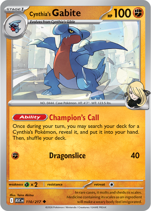 Pokemon Card 110 Pokémon card from Ascended Heroes