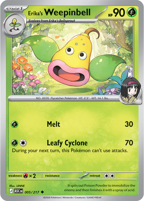 Pokemon Card 5 Pokémon card from Ascended Heroes