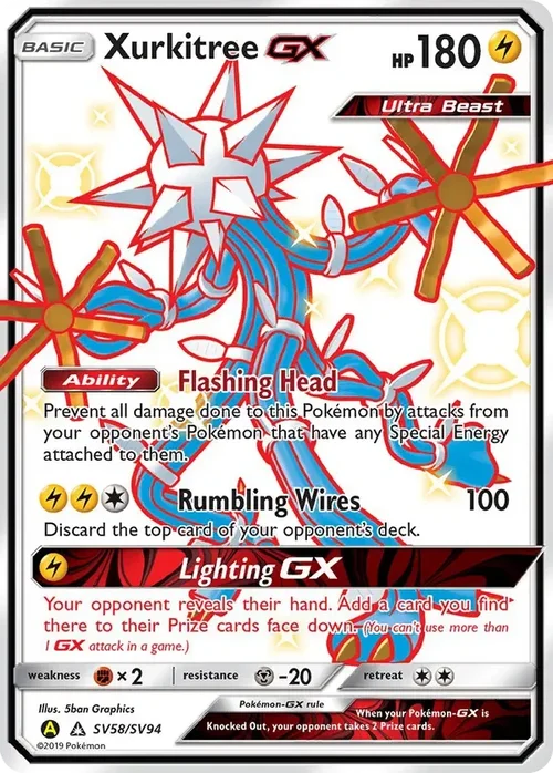 SV58/SV94 Xurkitree GX Shiny Holo Rare Pokemon Card