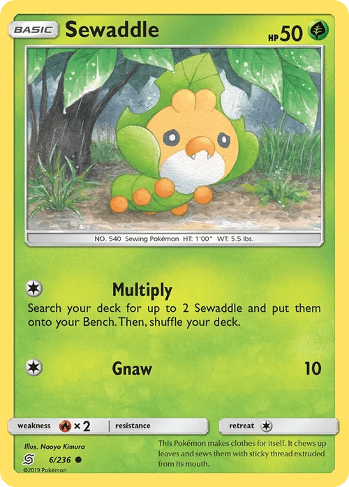 6/236 Sewaddle Common Pokemon Card