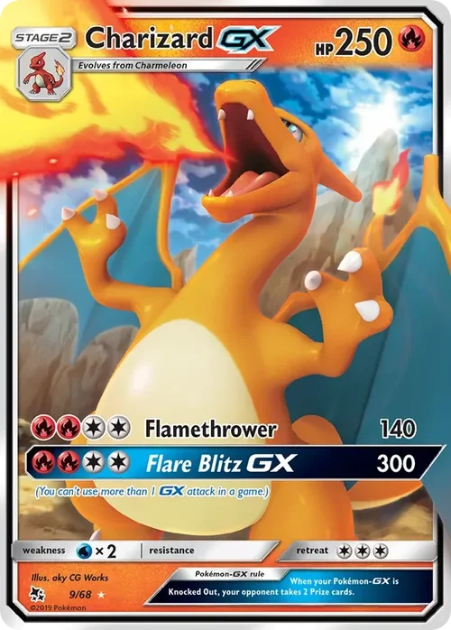 9/68 Charizard GX Ultra Rare Pokemon Card