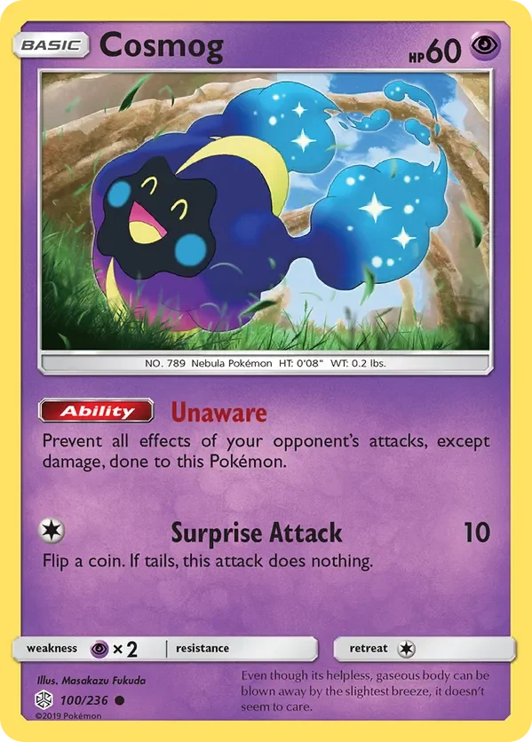 Card 100 Pokémon card from Cosmic Eclipse set