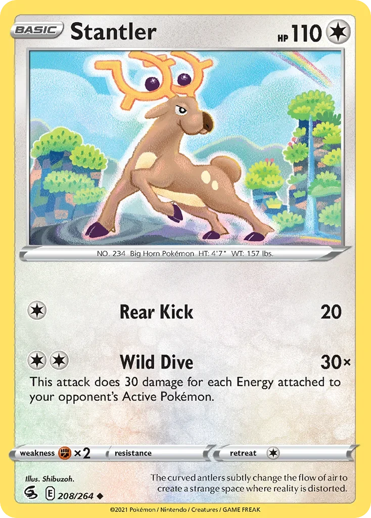 Stantler 208 Pokemon card from Fusion Strike set