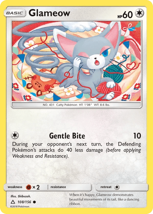 Card 108 Pokémon card from Ultra Prism set