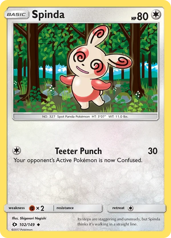 Card 102 Pokémon card from Sun & Moon set