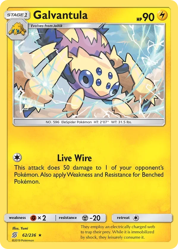 Card 62 Pokémon card from Unified Minds set