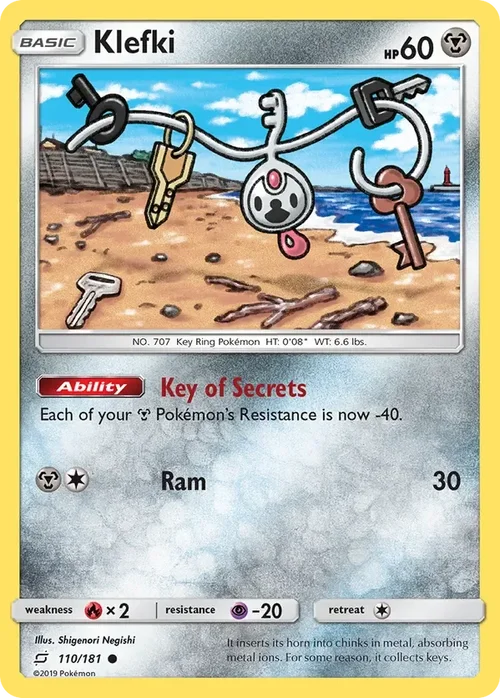 110/181 Klefki Common Pokemon Card
