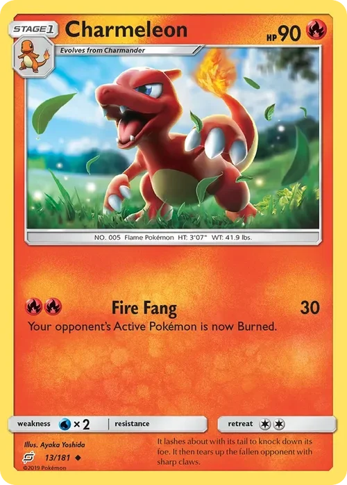13/181 Charmeleon Uncommon Pokemon Card