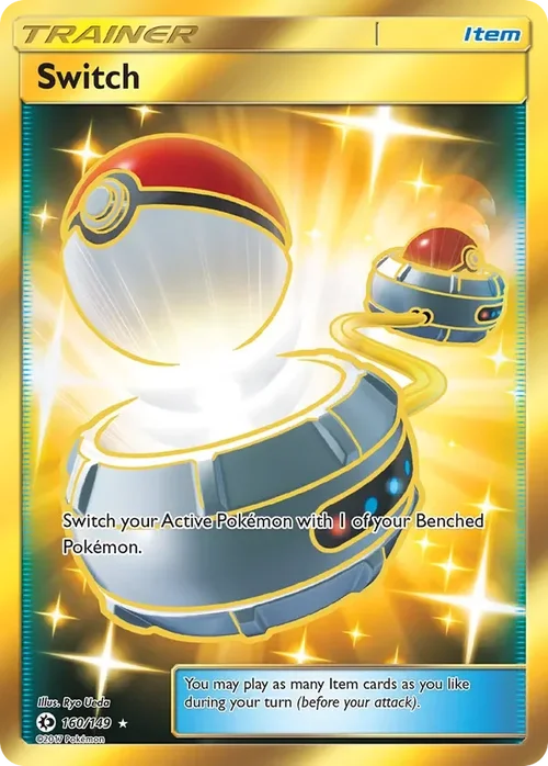 160/149 from Sun & Moon Base Gold Secret Rare Trainer Card