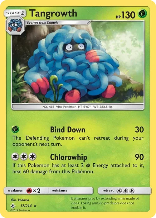 17/214 Tangrowth Rare Pokemon Card