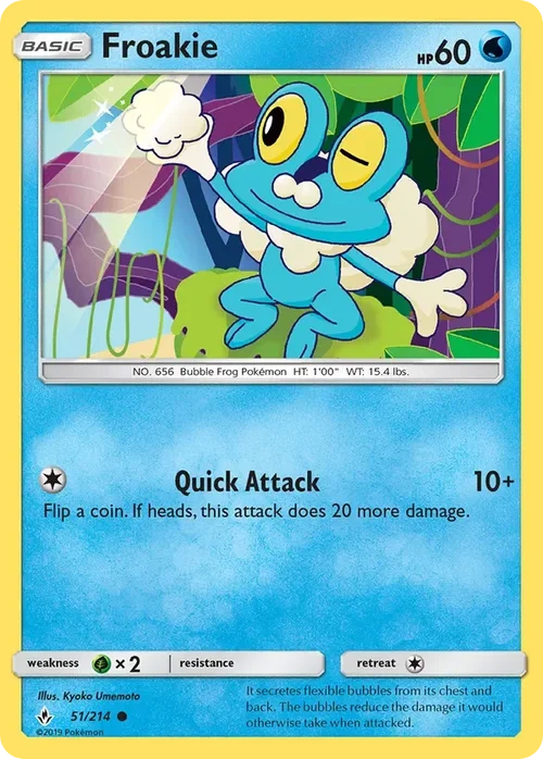 51/214 Froakie Common Pokemon Card