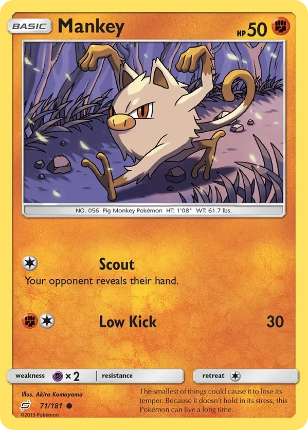 Card 71 Pokémon card from Team Up set