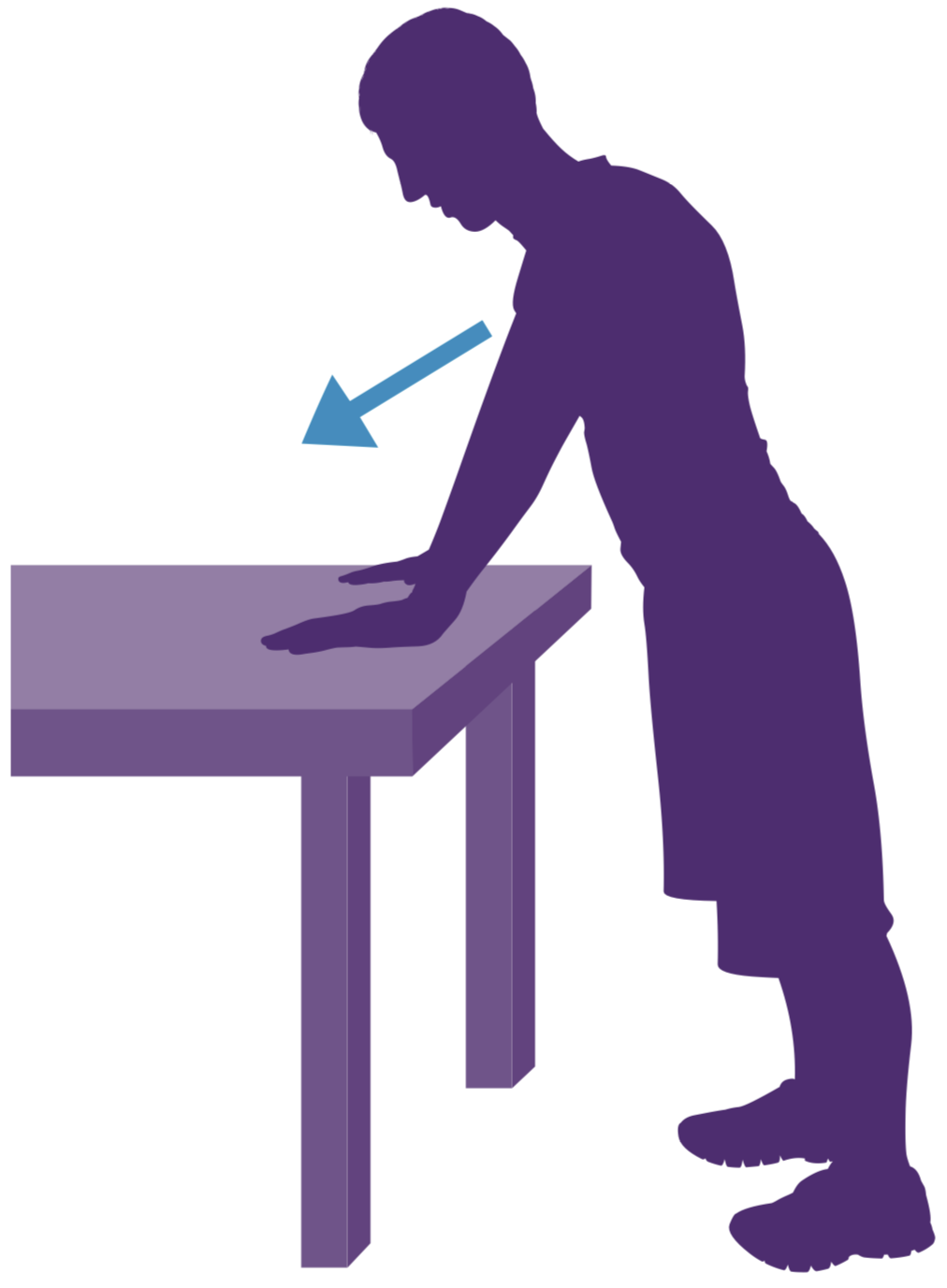 Table stretch for the wrist