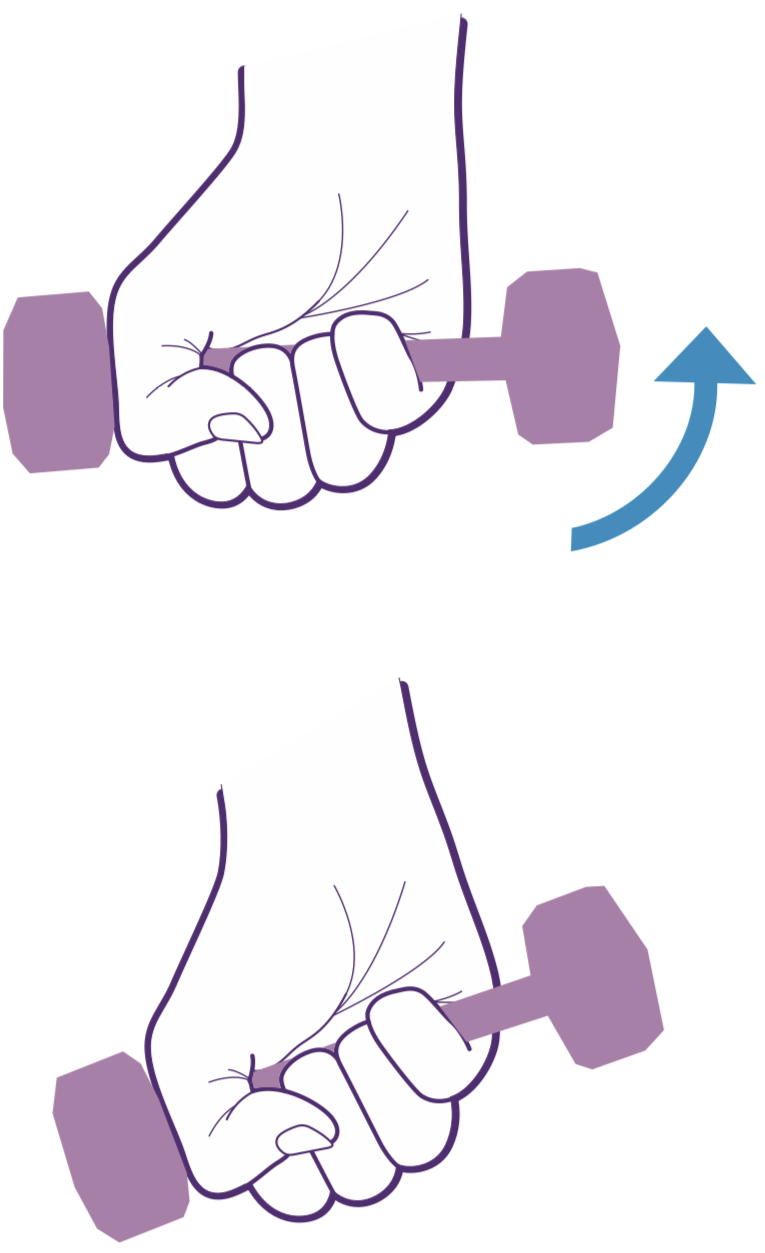 Eccentric wrist flexion