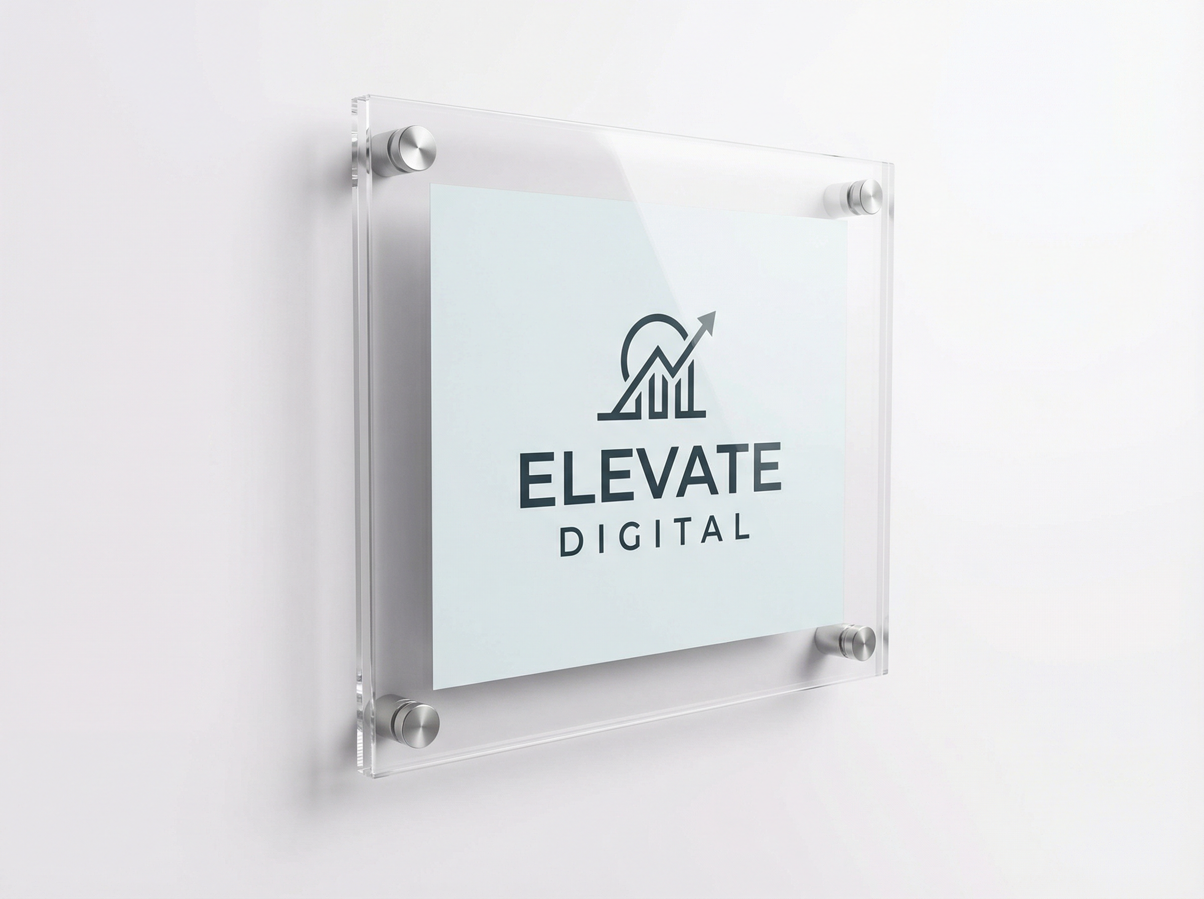 Acrylic frames Sydney - clear acrylic poster and sign frames with standoffs for office and retail wall displays