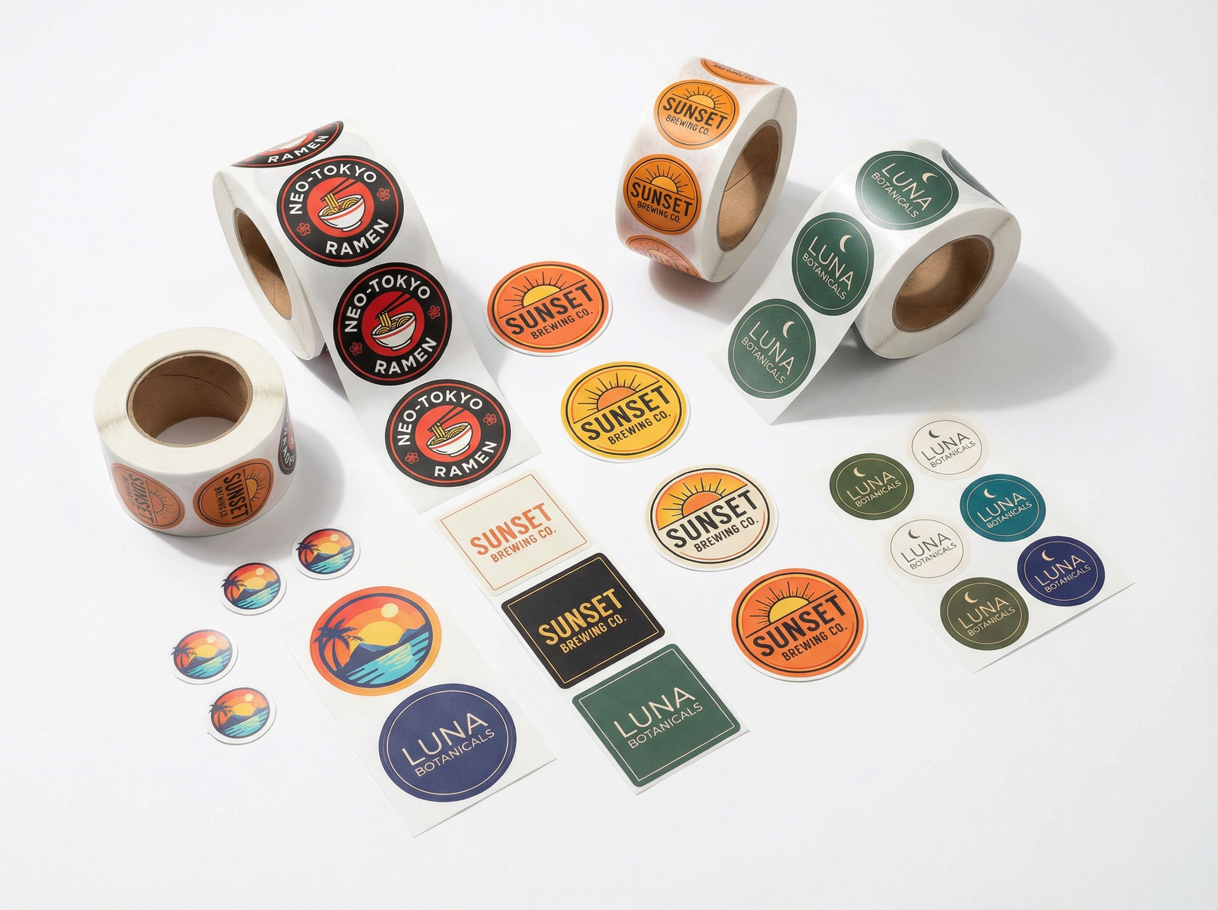 Custom stickers Sydney - custom printed die-cut stickers and labels for branding, packaging and promotions