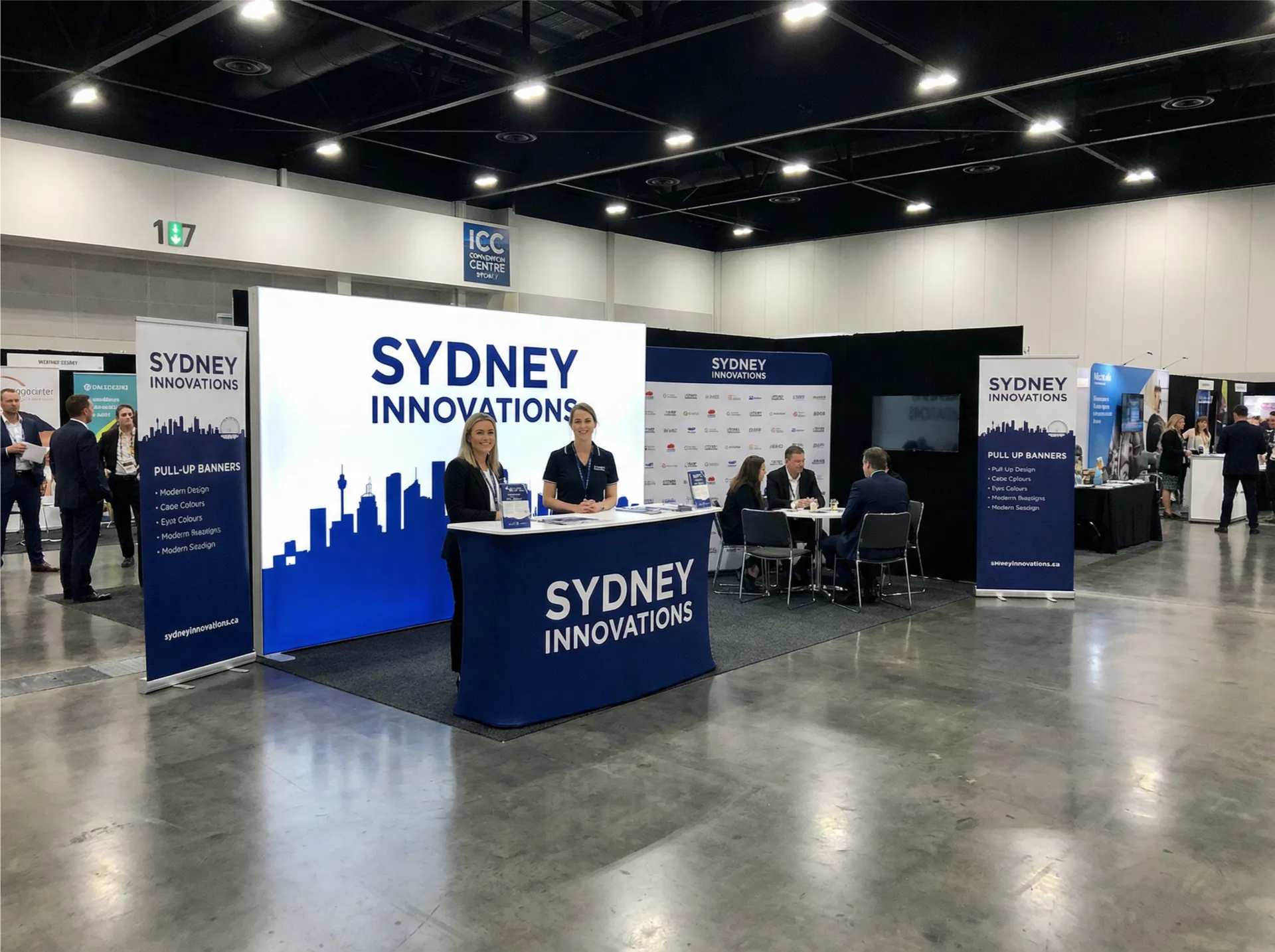 Exhibition stand Sydney - custom printed trade show exhibition booth displays for Sydney conferences and expos