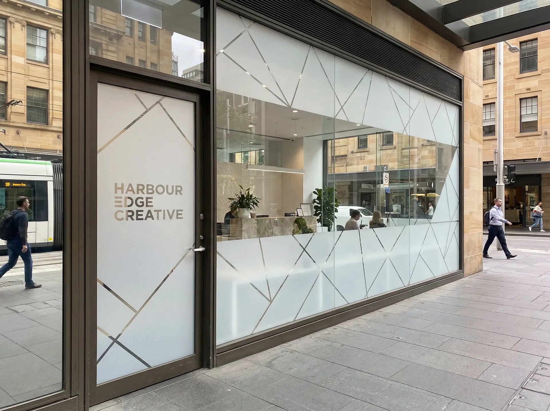 Frosted window film Sydney - custom frosted vinyl privacy film for office and shopfront windows