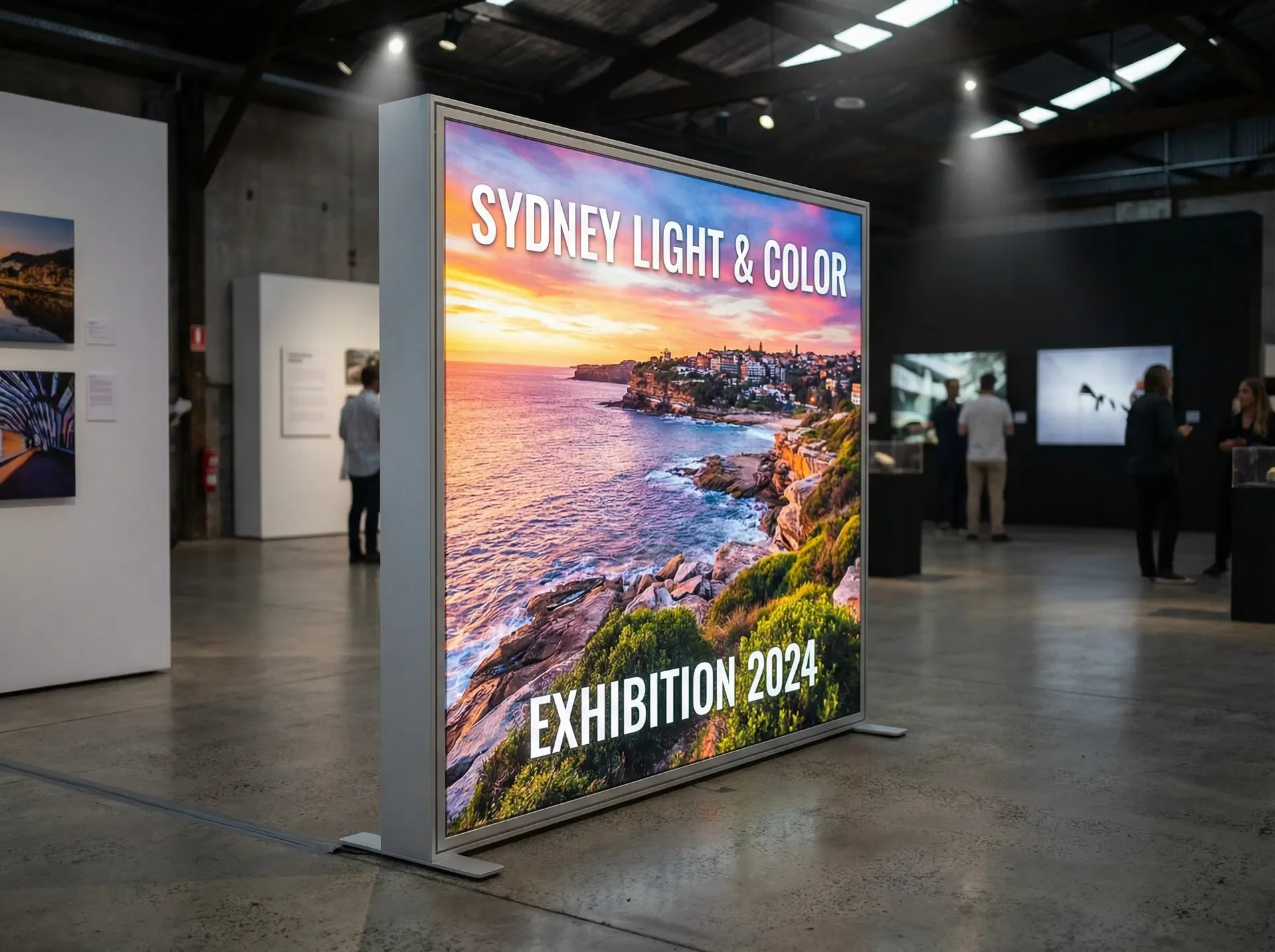 Fabric frame lightbox trade show Sydney - LED backlit fabric frame lightbox displays for exhibitions and retail