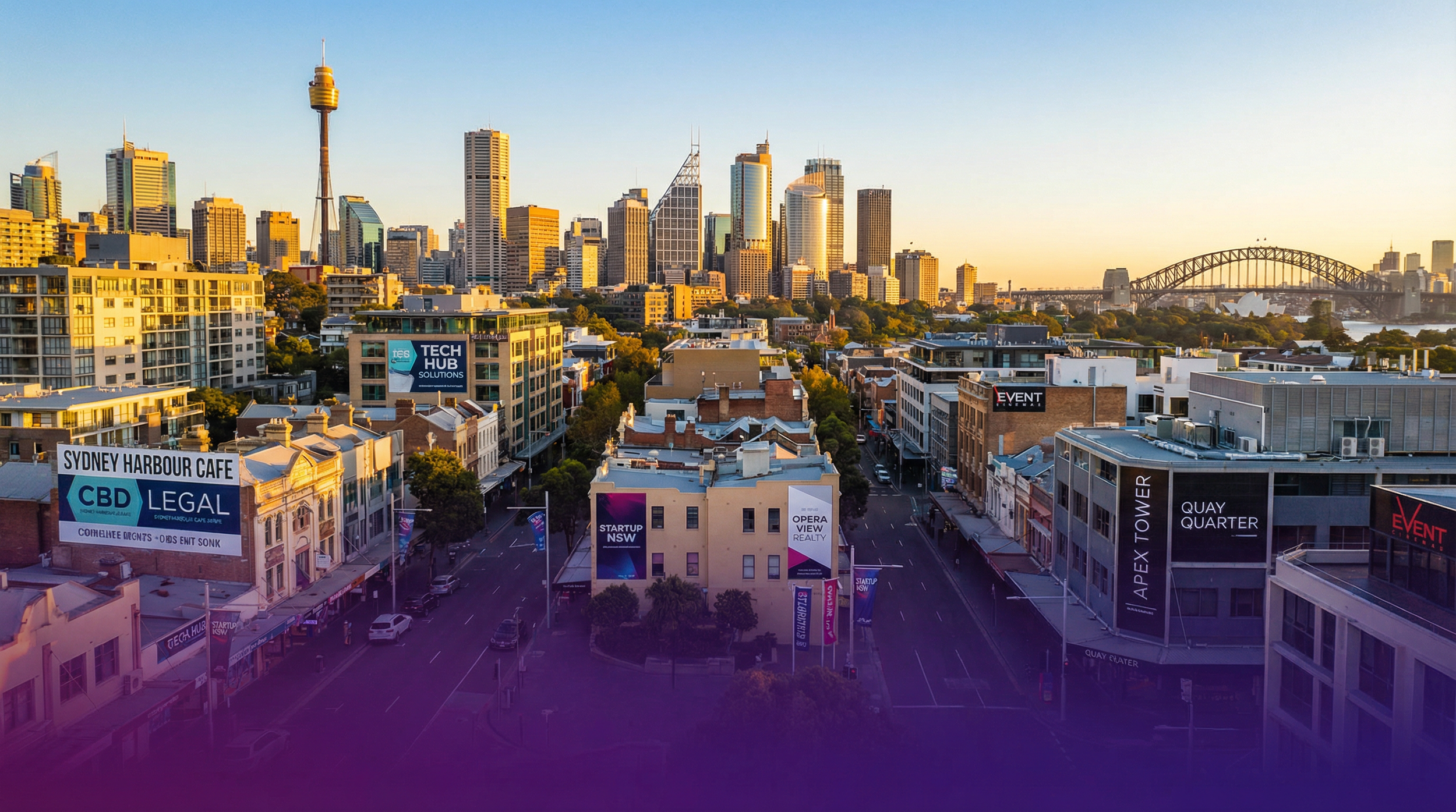 Custom signs Sydney CBD - branded business signage, corflute signs and vinyl banners displayed across Sydney shopfronts and buildings