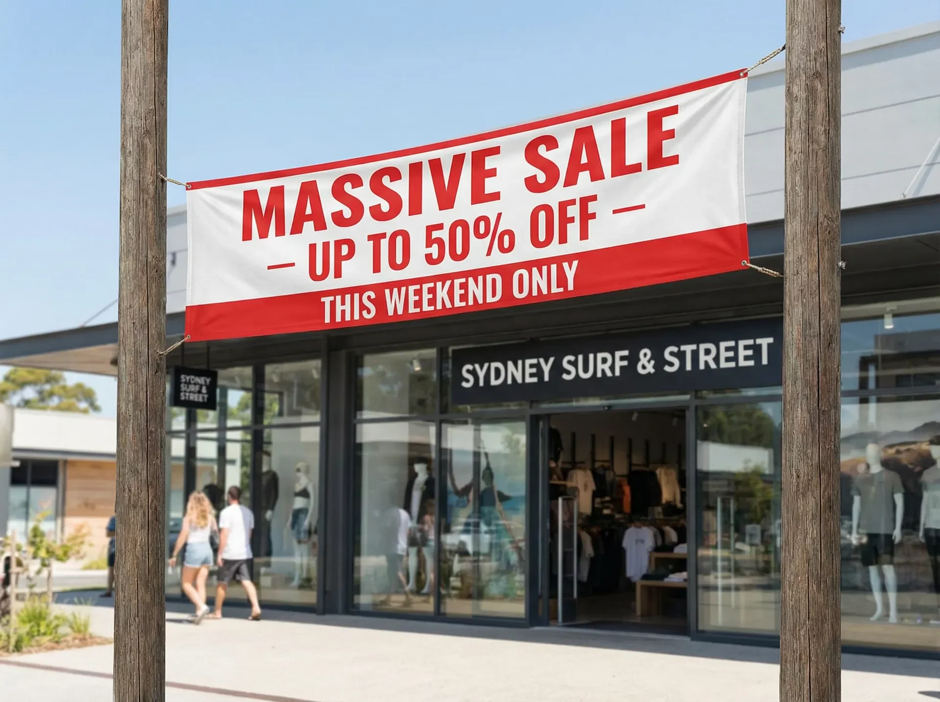 Vinyl banner Sydney - large format printed vinyl banners for retail stores and outdoor advertising