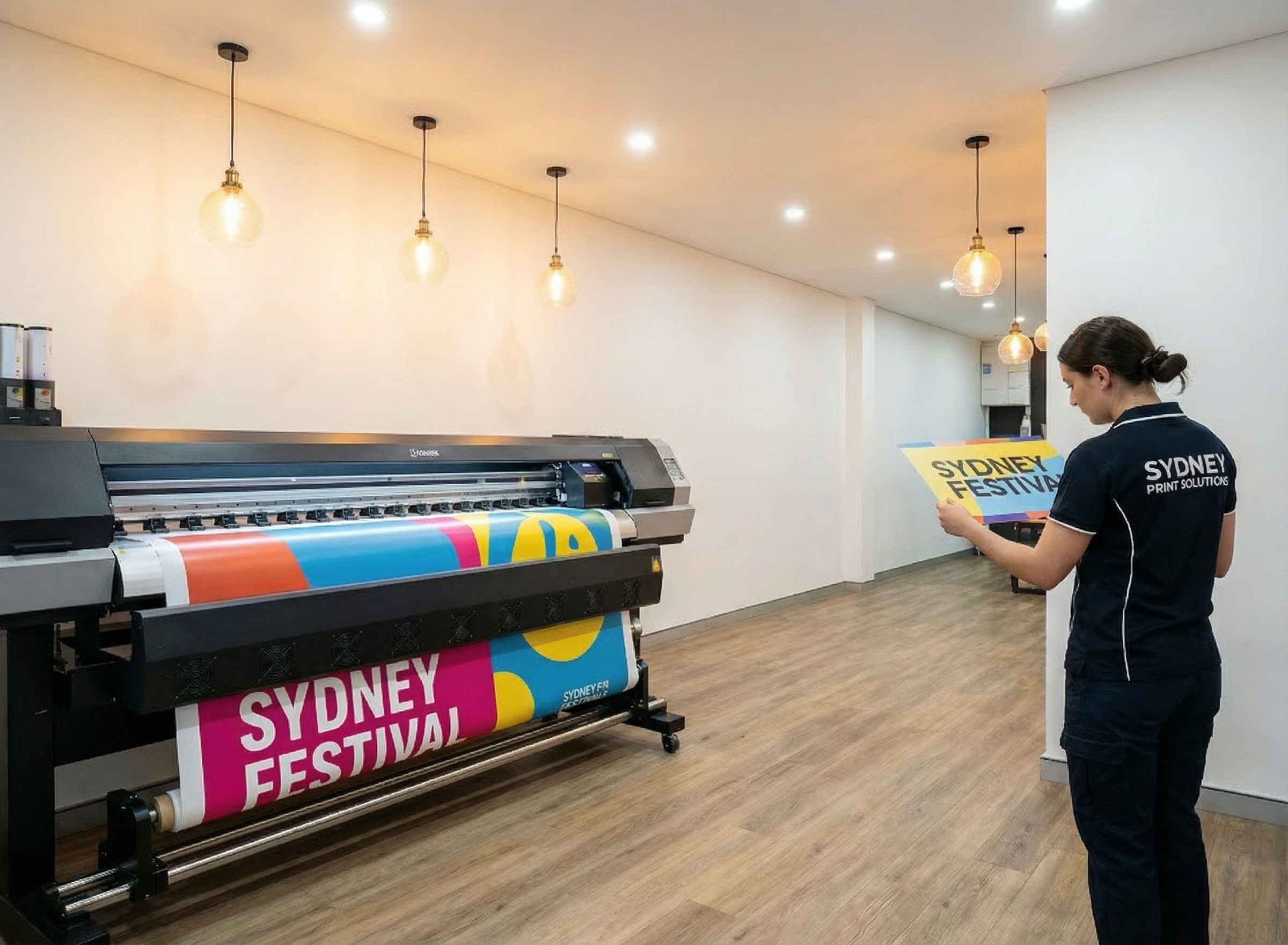 A collection of custom signs Sydney businesses can order, including corflute signs, vinyl banners and aluminium panel signs, all produced by Pistol Clothing.