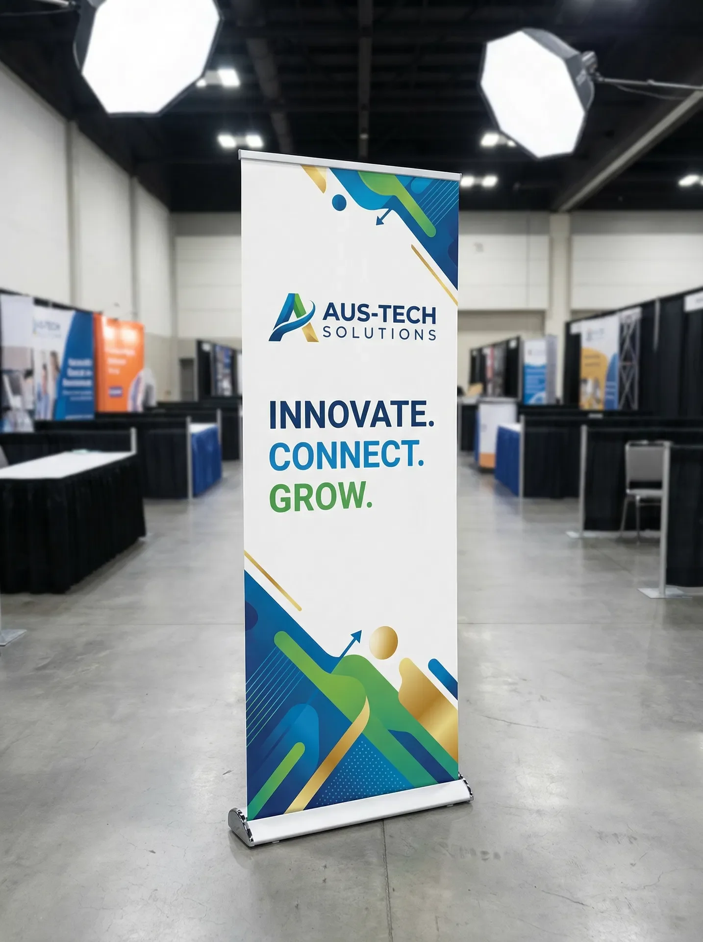 Pull-up retractable banner stand Sydney - custom printed pull-up banners for trade shows and events