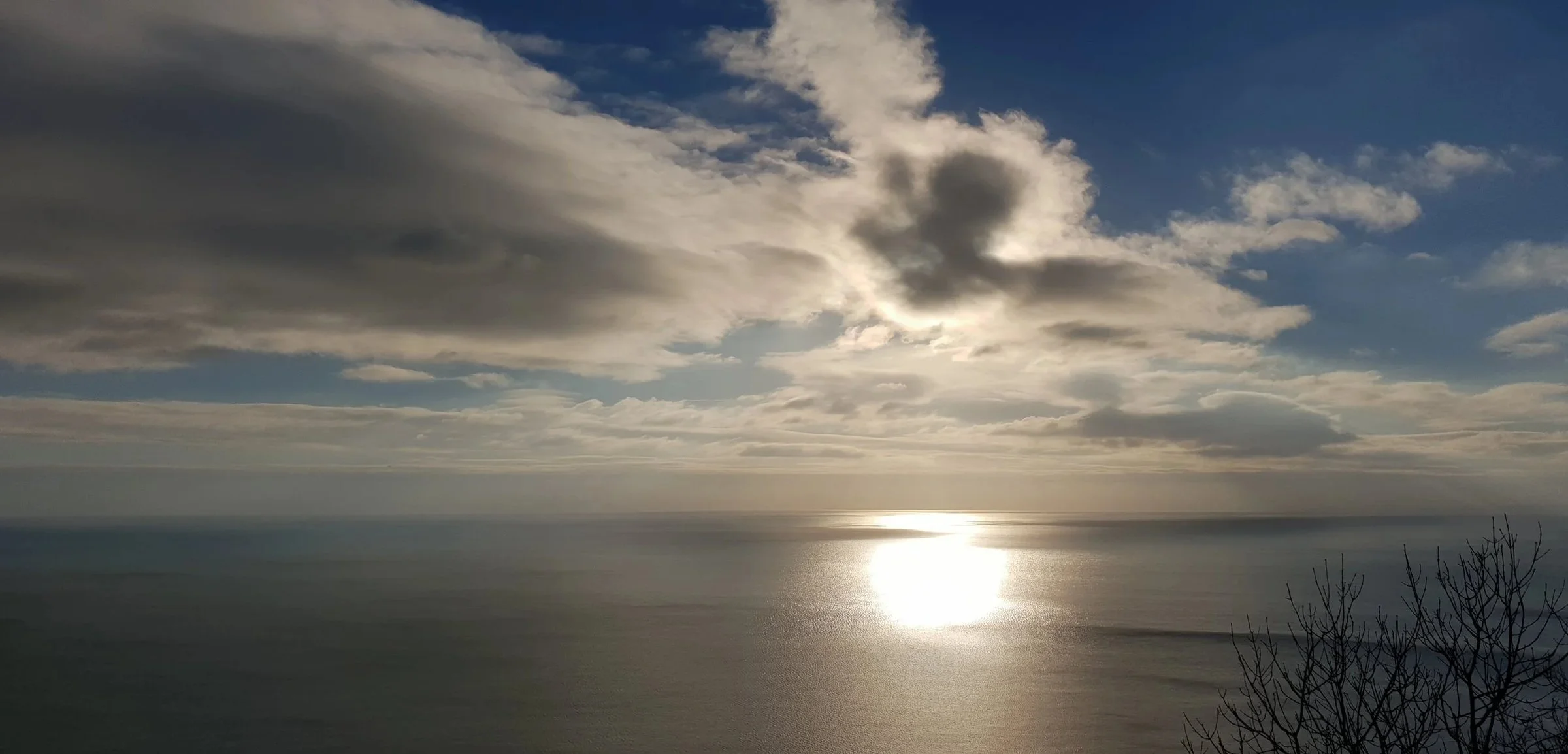 Sunlight on a silver sea