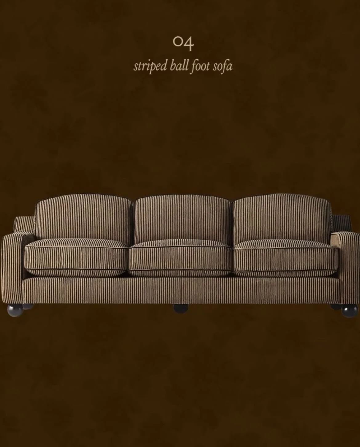 Striped sofas
