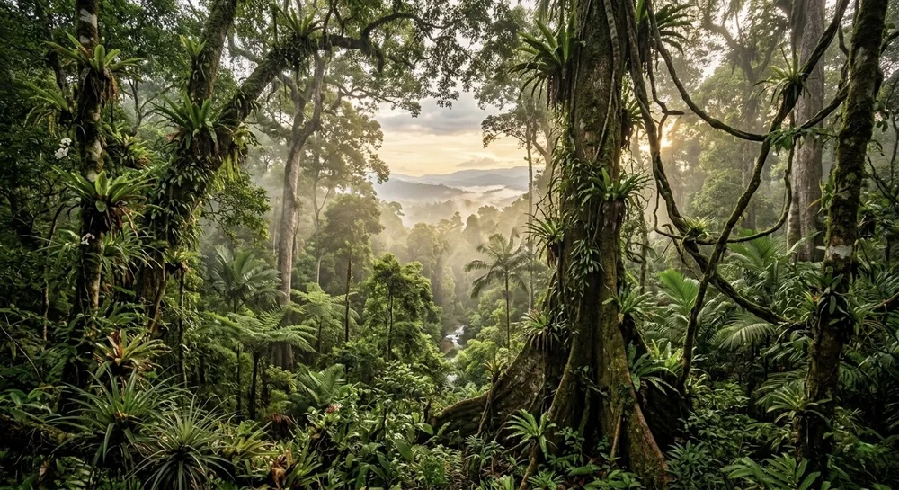 Ancient tropical rainforest in Borneo