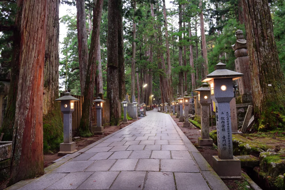 Sacred temple landscape in Koyasan, Japan