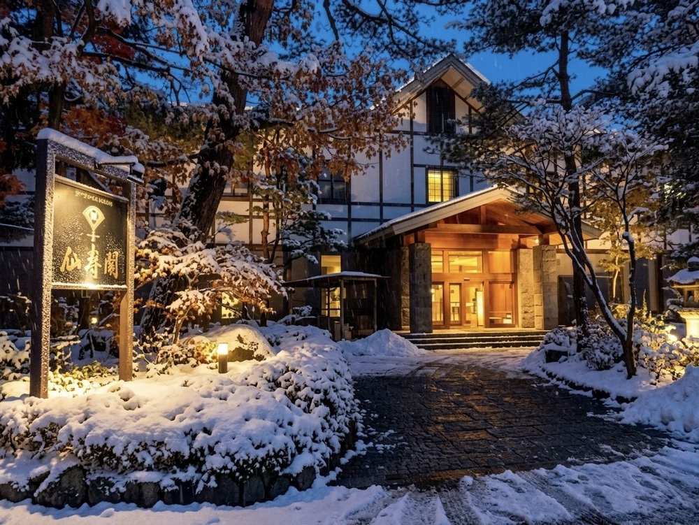 Traditional accommodation near Jigokudani, Japan