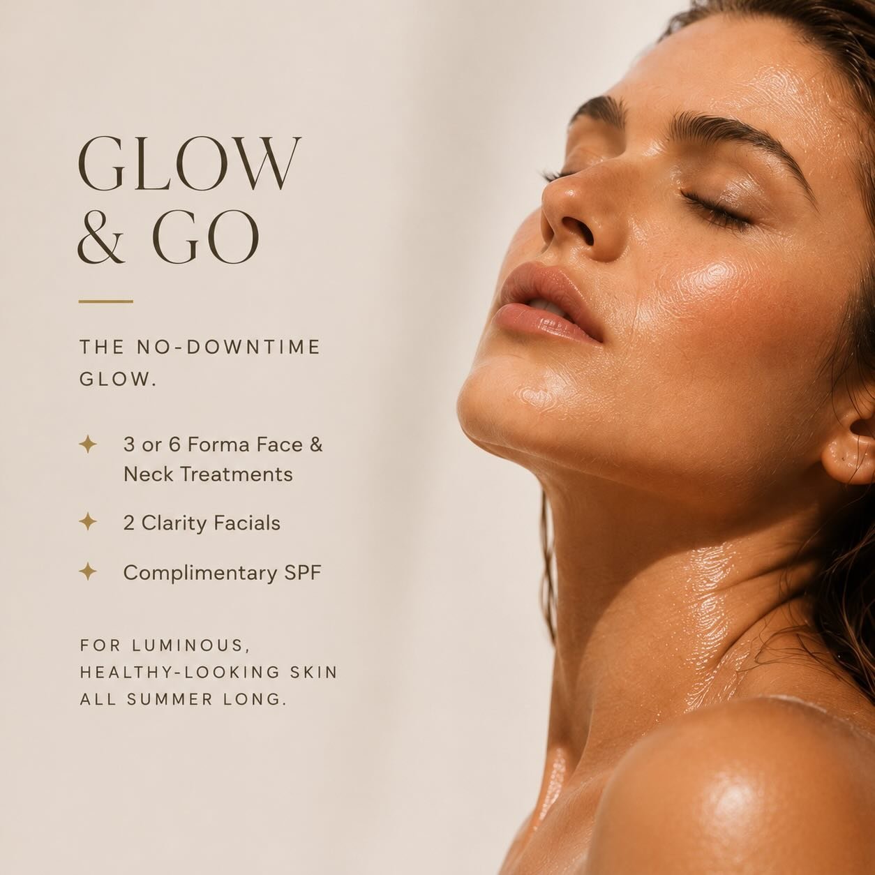 Glow and Go summer skin package at Lumina Aesthetics Edmonton