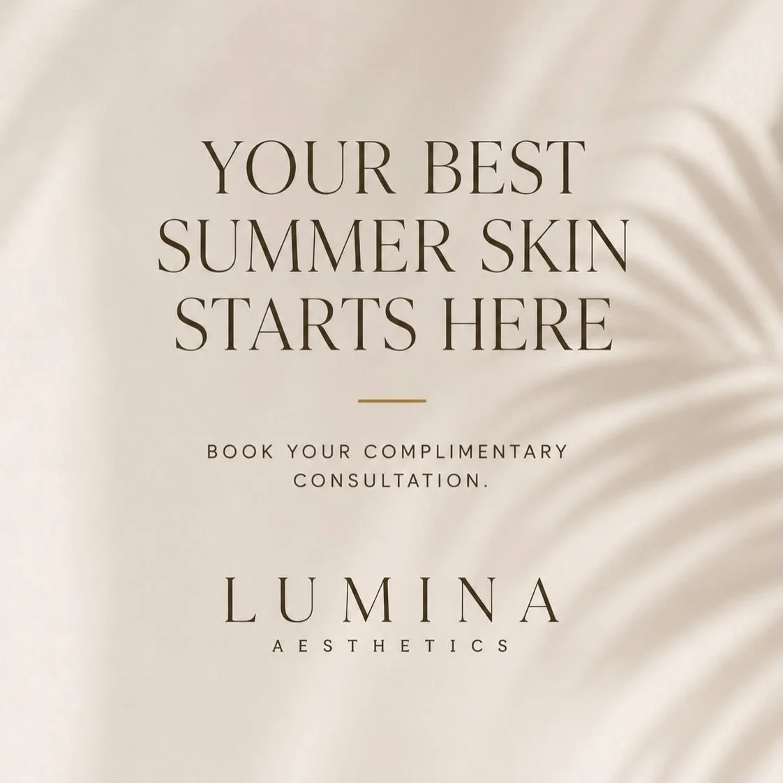 Book your complimentary summer skin consultation at Lumina Aesthetics