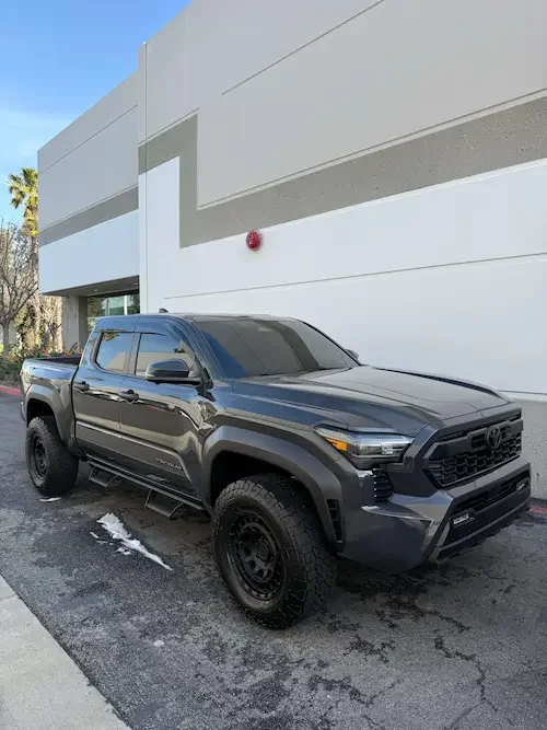 Rancho Cucamonga Detailing Studio featuring a black Toyota Tacoma