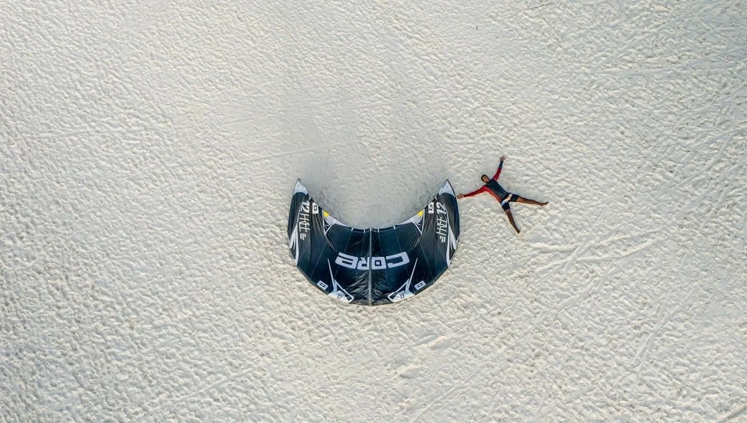 Kitesurfing scenery in Portugal