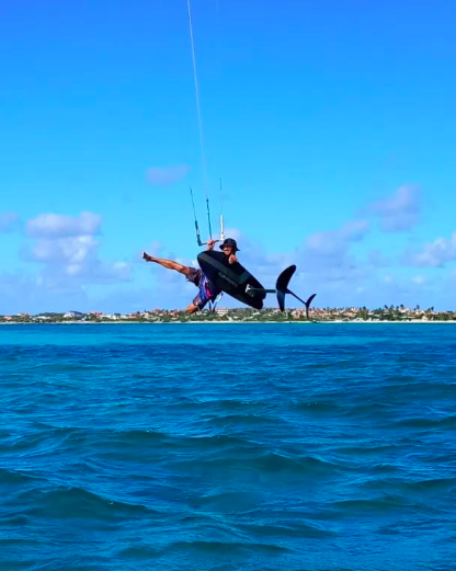 Kitesurfing action at Óbidos Lagoon
