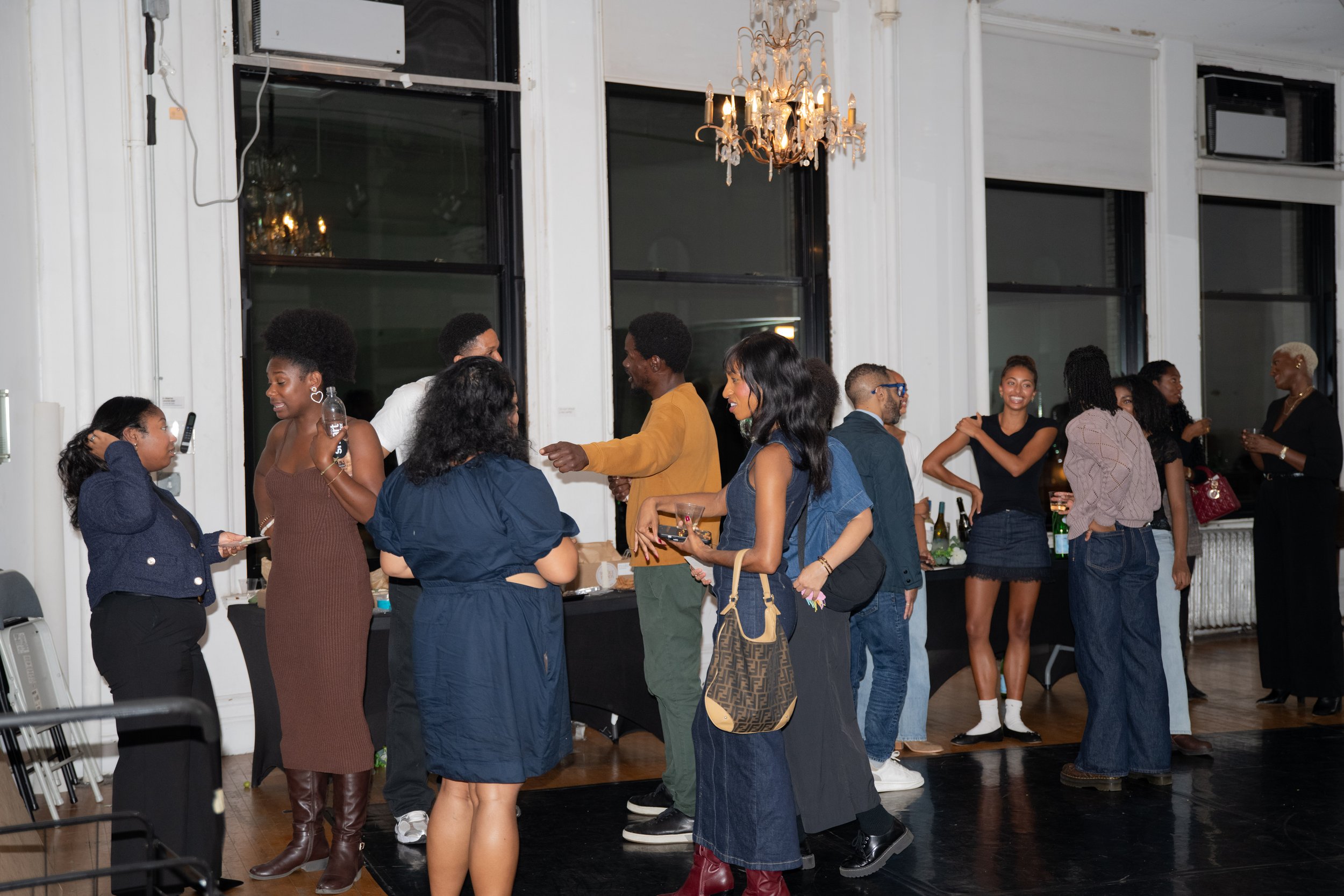 A moment from the fireside chat at Gibney Studios