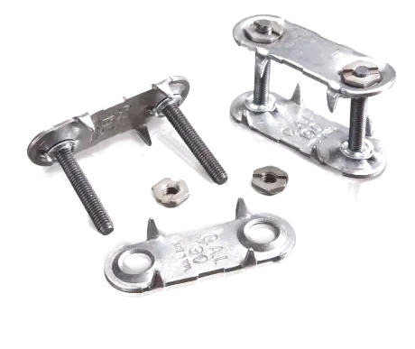 Plate fasteners with bolts and nuts