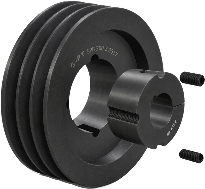 SPB 200-03 pulley with its 2517 taper bush, exploded