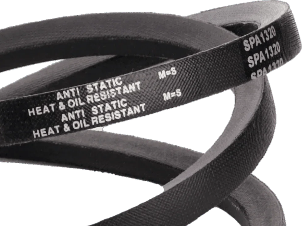 Printed code on a narrow wedge V-belt: SPA1320