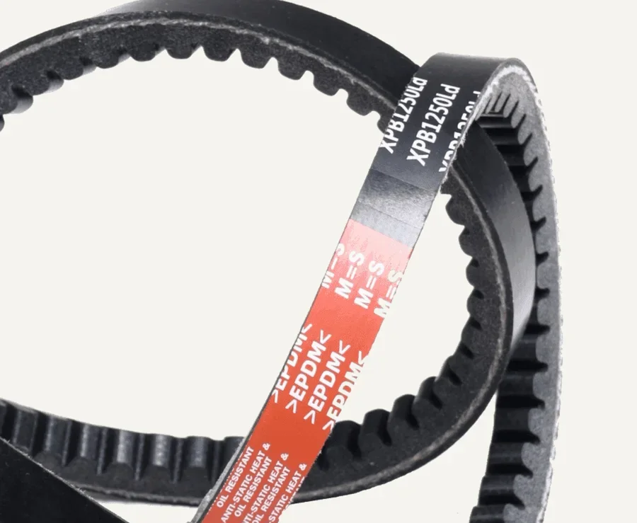 Cogged raw-edge V-belt XPB, moulded cogs