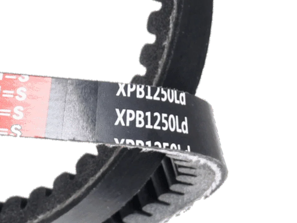 Printed code on a cogged V-belt: XPB1250