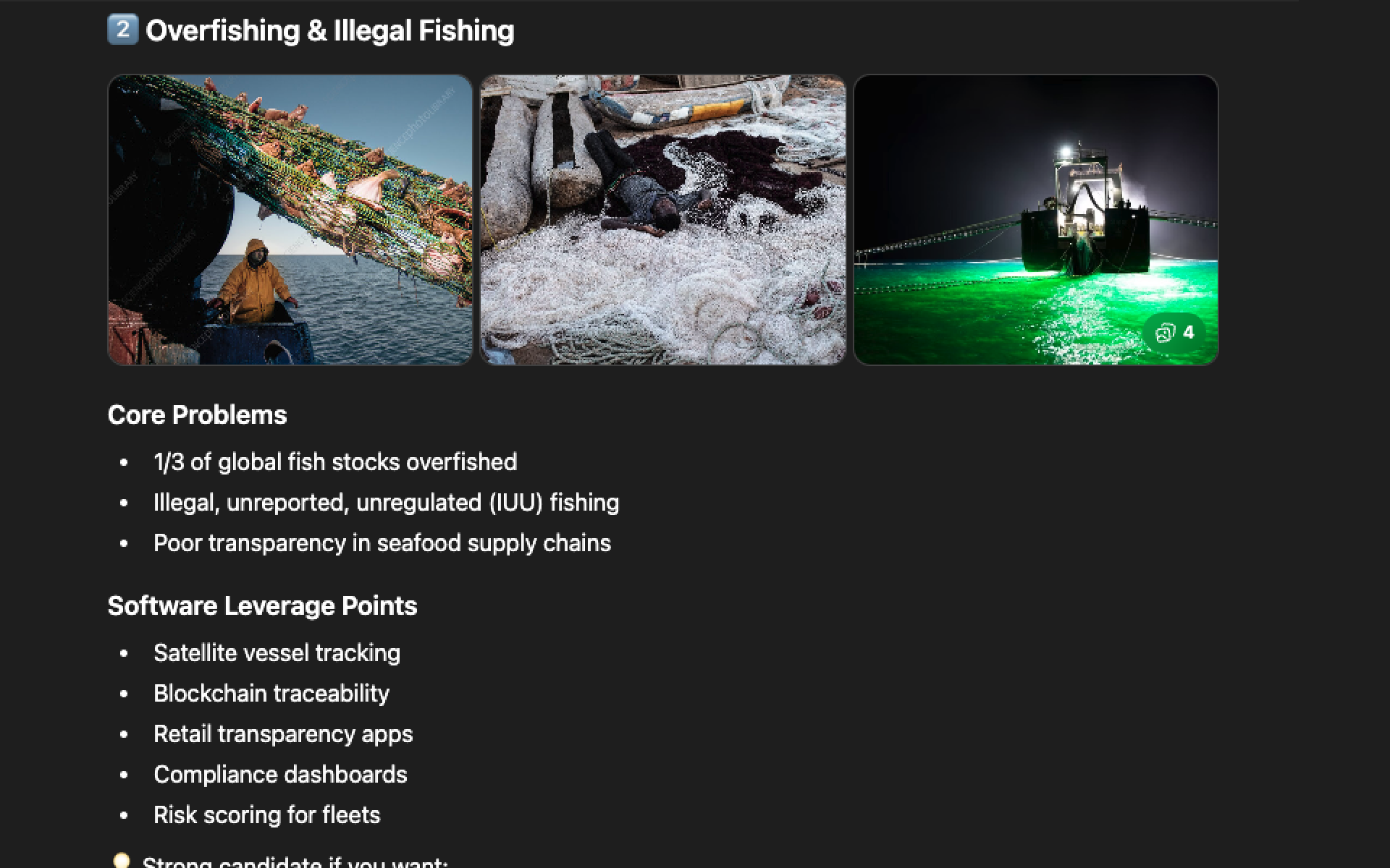 ChatGPT output screenshot