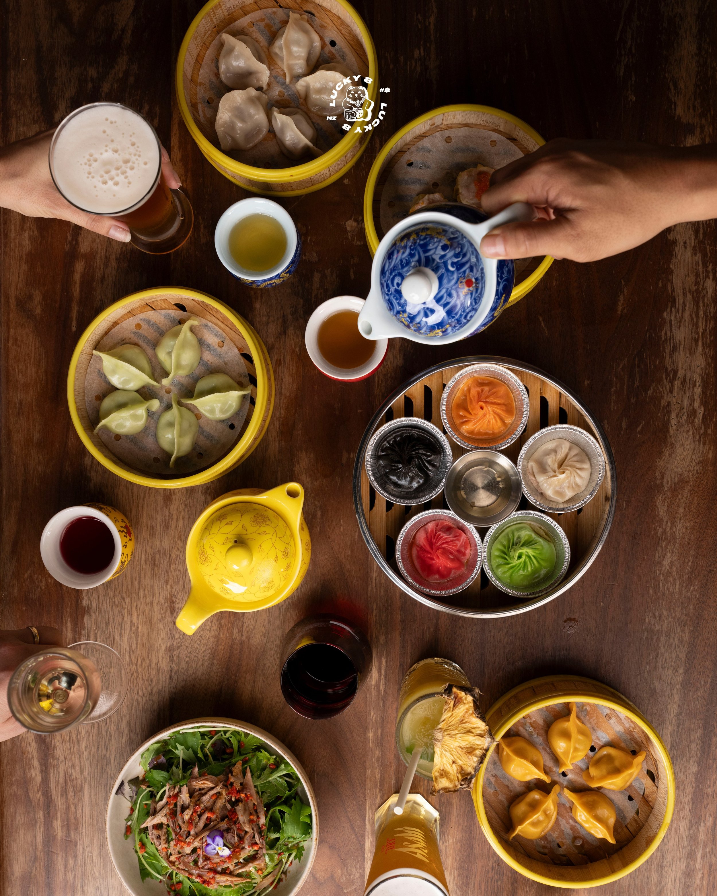 Dumplings and sauces