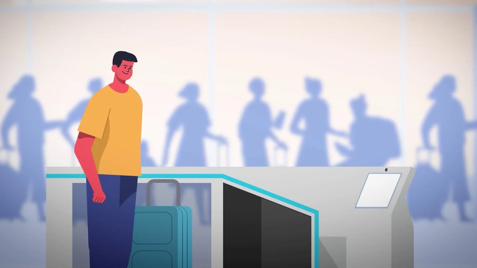 Abu Dhabi Airports biometric passenger journey animation
