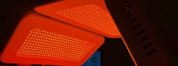 Orange LED light therapy panels at Skyn Lab Keilor East