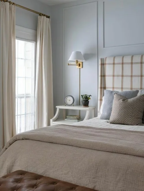 Thibaut neutral drapery at a window