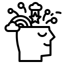 Creative mind icon for revisioning program
